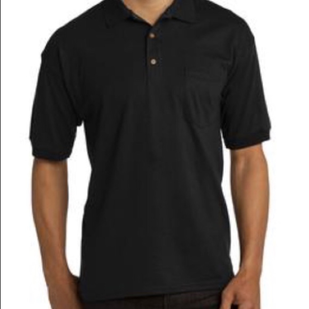 Knightsbridge Black polo with chest pocket. Medium. Great condition!